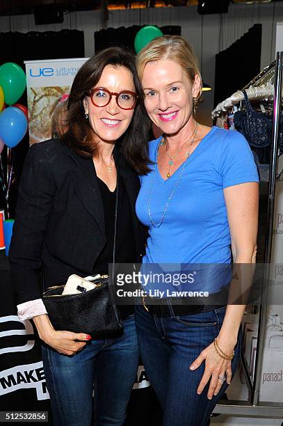 Actresses Felicity Huffman and Penelope Ann Miller attend Kari Feinstein's Style Lounge presented by LIFX on February 26, 2016 in Los Angeles,...