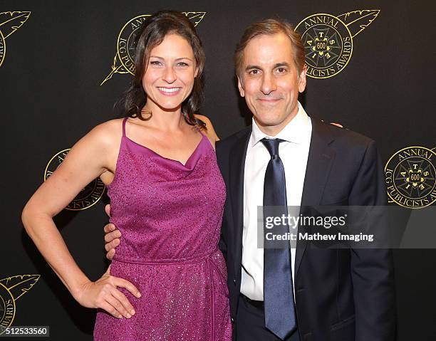 Actress Vanessa Cloke and actor Wayne Pere pose backstage at the 53rd Annual ICG Publicists Awards at The Beverly Hilton Hotel on February 26, 2016...