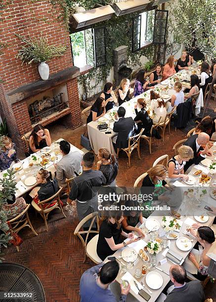 General view of atmosphere during the Vanity Fair and Stuart Weitzman Luncheon to celebrate Elizabeth Banks at A.O.C on February 26, 2016 in Los...