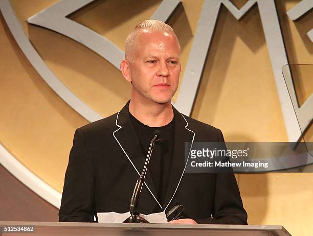 Producer Ryan Murphy speaks at the 53rd Annual ICG Publicists Awards at The Beverly Hilton Hotel on February 26, 2016 in Beverly Hills, California.