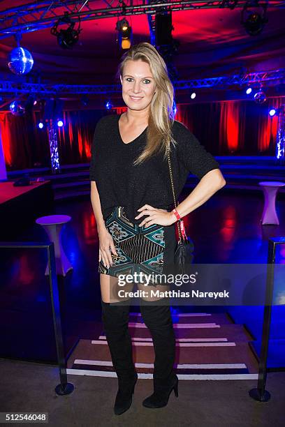 Magdalena Brzeska attends the Berlin premiere of the show 'Holiday on Ice: Passion' on February 26, 2016 in Berlin, Germany.