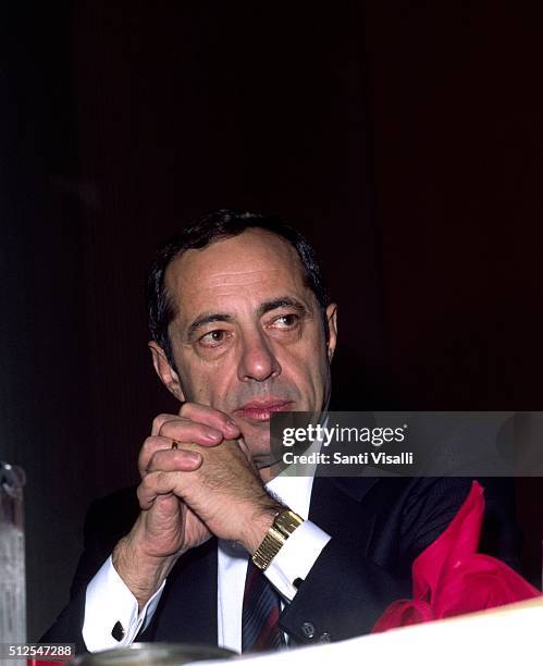 Governor Mario Cuomo at a reception on October 10, 1985 in New York, New York.