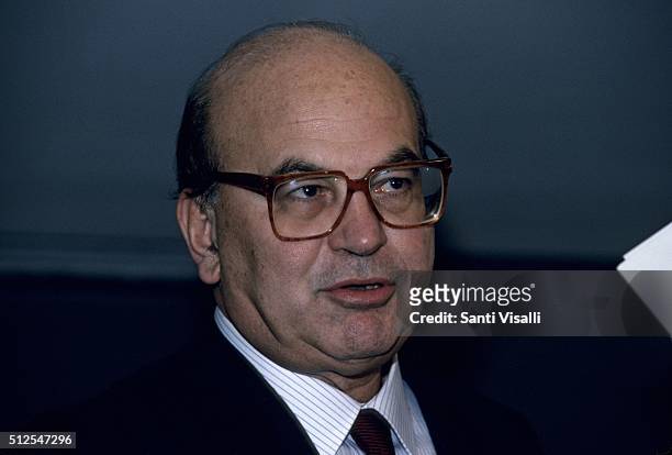 Italian Prime Minister Bettino Craxi during an interview on September 5, 1988 in New York, New York.