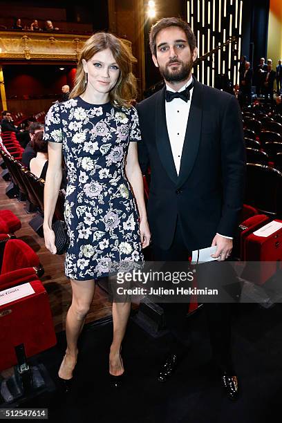 Macha Rassam and a friend attend The Cesar Film Award 2016 at Theatre du Chatelet on February 26, 2016 in Paris, France.