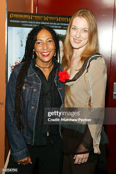 Producer Raye Dowell and writer/director Deborah Kampmeier arrive at the New York premiere of "Virgin" on September 1, 2004 at the Village Cinema...