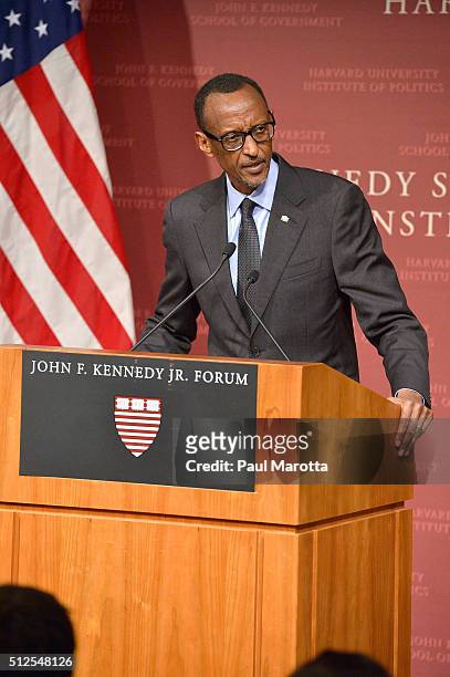 President of Rwanda since 2000 and allowed to serve until 2034 after the Rwandan constitution was ammended in 2015, President Paul Kagame speaks at...