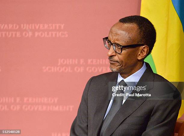 President of Rwanda since 2000 and allowed to serve until 2034 after the Rwandan constitution was ammended in 2015, President Paul Kagame speaks at...