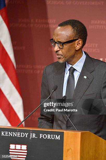 President of Rwanda since 2000 and allowed to serve until 2034 after the Rwandan constitution was ammended in 2015, President Paul Kagame speaks at...