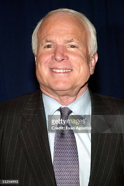 Senator John McCain attends the "Live From New York Its Wednesday Night" on September 1, 2004 at Cipriani's 42nd Street, in New York City.