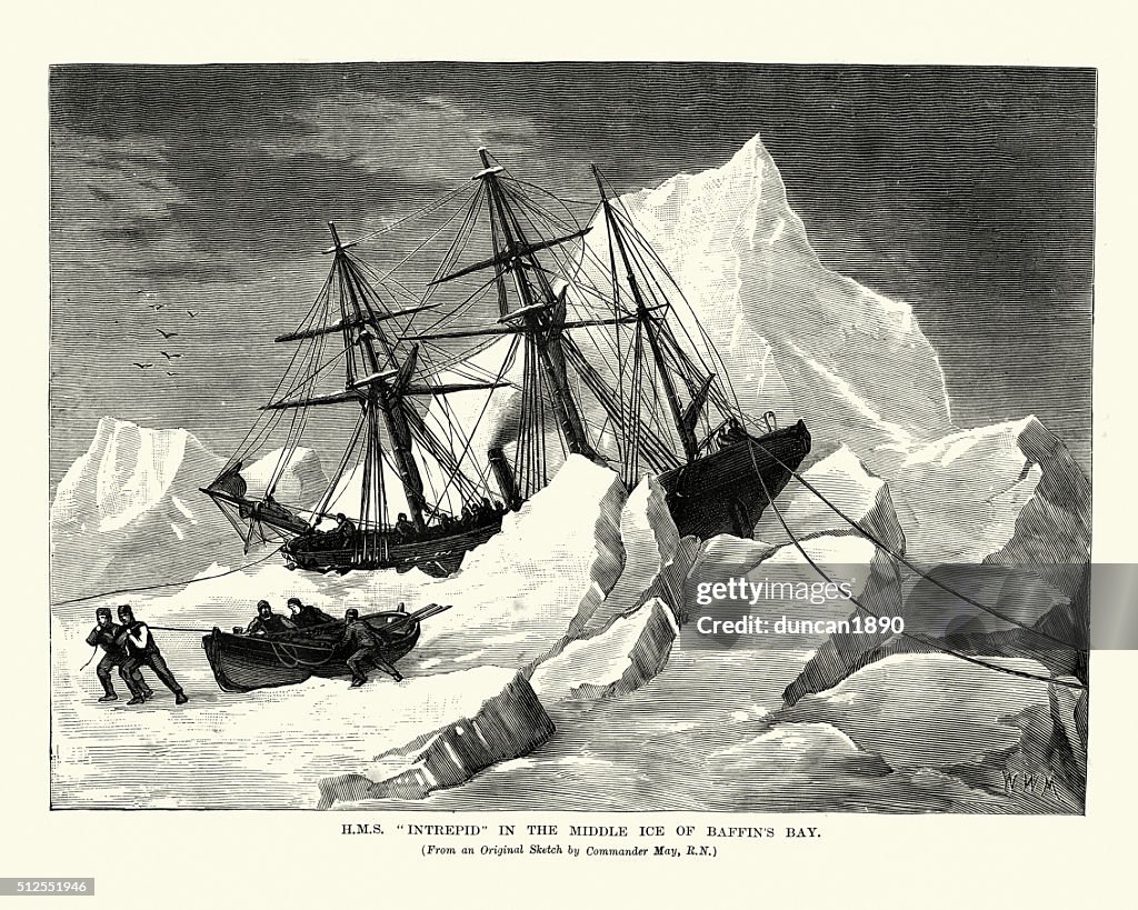 HMS Intrepid in the Middle Ice of Baffin's Bay