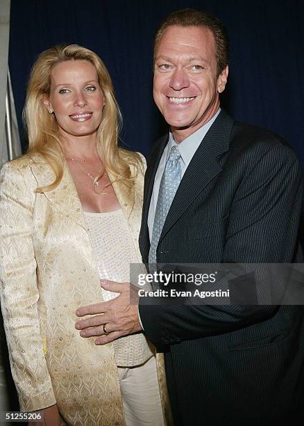 Comedian Joe Piscopo and pregnant wife Kimberly attend the "Live From New York Its Wednesday Night" on September 1, 2004 at Cipriani's 42nd Street,...