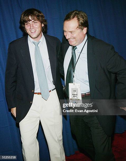 Meet The Press" Anchor Tim Russert and son Luke attend the "Live From New York Its Wednesday Night" on September 1, 2004 at Cipriani's 42nd Street,...