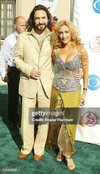 Musician Marco Antonio Solis and guest attend the "5th Annual Latin Grammy Awards" held on September 1, 2004 at the Shrine Auditorium, in Los...