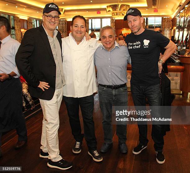 Josh Pickard, Josh Capon, Lee Schrager and John McDonald during 2016 Food Network & Cooking Channel South Beach Wine & Food Festival Presented By...