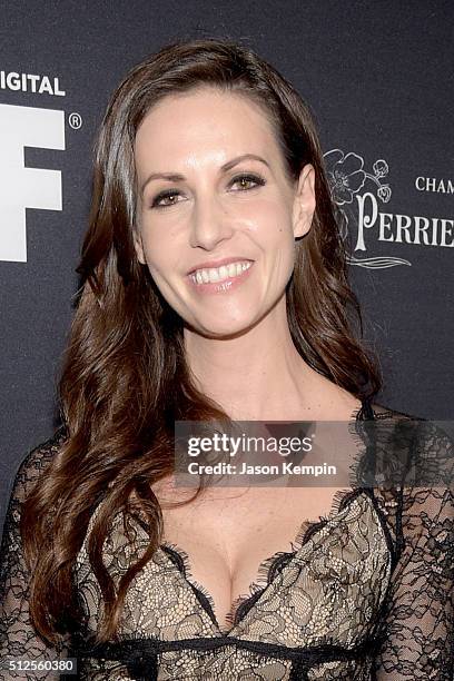 Actress Liz Carey attends Ninth Annual Women In Film Pre-Oscar Cocktail Party presented by Max Mara, BMW, M-A-C Cosmetics and Perrier-Jouet at Hyde...