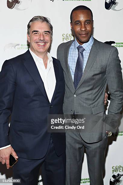 Actors Chris Noth and Otoja Abit attend 2016 Eco Rock - A benefit for The Rainforest Action Network at The Cutting Room on February 26, 2016 in New...