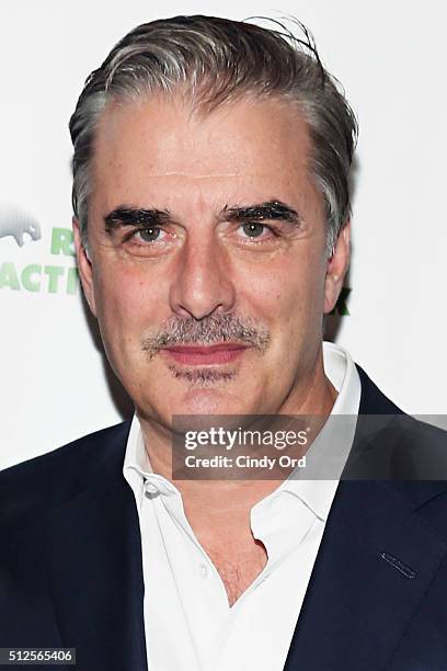 Actor Chris Noth attends 2016 Eco Rock - A benefit for The Rainforest Action Network at The Cutting Room on February 26, 2016 in New York City.