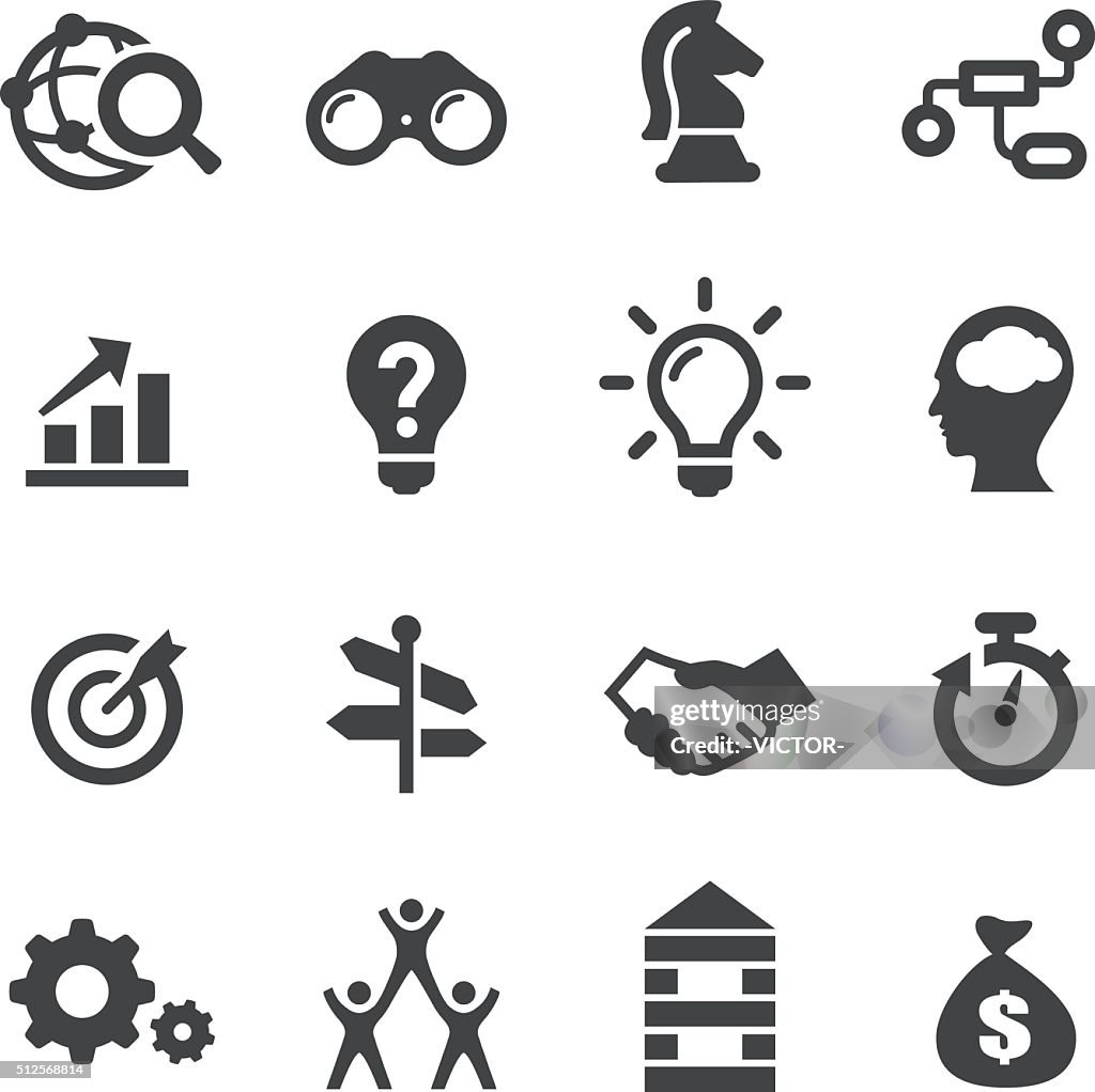 Iconos negocio solución de Acme serie