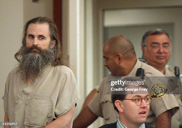 Brian David Mitchell, former homeless street preacher and kidnapper of Elizabeth Smart, enters the court room for his arraignment before Third...