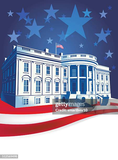 stockillustraties, clipart, cartoons en iconen met the white house - bondsgebouw