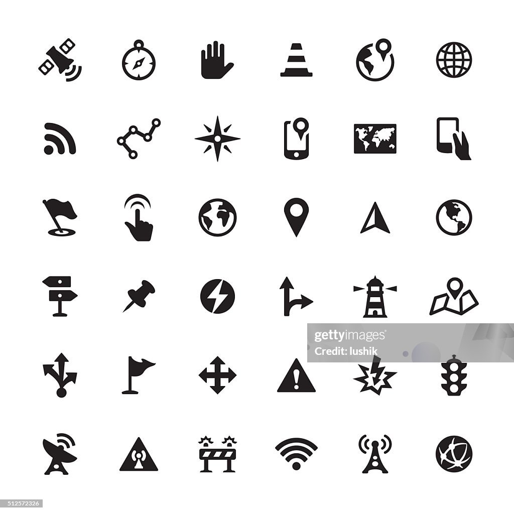 Navegación iconos vectoriales