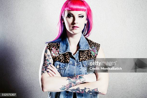 true rockabilly chick - punk person stock pictures, royalty-free photos & images