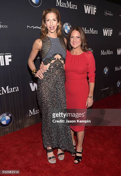 Actress Alysia Reiner and President of Women In Film LA Cathy Schulman attend Ninth Annual Women In Film Pre-Oscar Cocktail Party Co-hosted by...