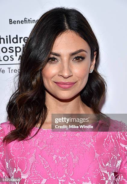 Actress Floriana Lima attends a DJ night hosted by Vanity Fair, L'Oreal Paris, & Hailee Steinfeld at Palihouse Holloway on February 26, 2016 in West...