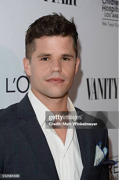 Actor Charlie Carver attends a DJ night hosted by Vanity Fair, L'Oreal Paris, & Hailee Steinfeld at Palihouse Holloway on February 26, 2016 in West...