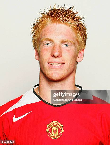 Portrait of Paul McShane at the annual club photocall at Old Trafford on August 22, 2004 in Manchester, England.