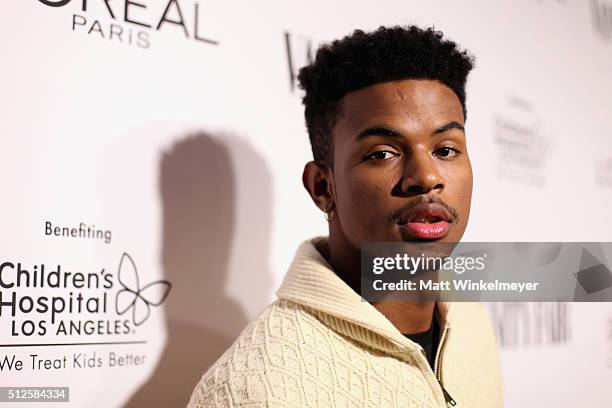 Singer Trevor Jackson attends a DJ night hosted by Vanity Fair, L'Oreal Paris, & Hailee Steinfeld at Palihouse Holloway on February 26, 2016 in West...