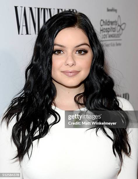 Actress Ariel Winter attends a DJ night hosted by Vanity Fair, L'Oreal Paris, & Hailee Steinfeld at Palihouse Holloway on February 26, 2016 in West...