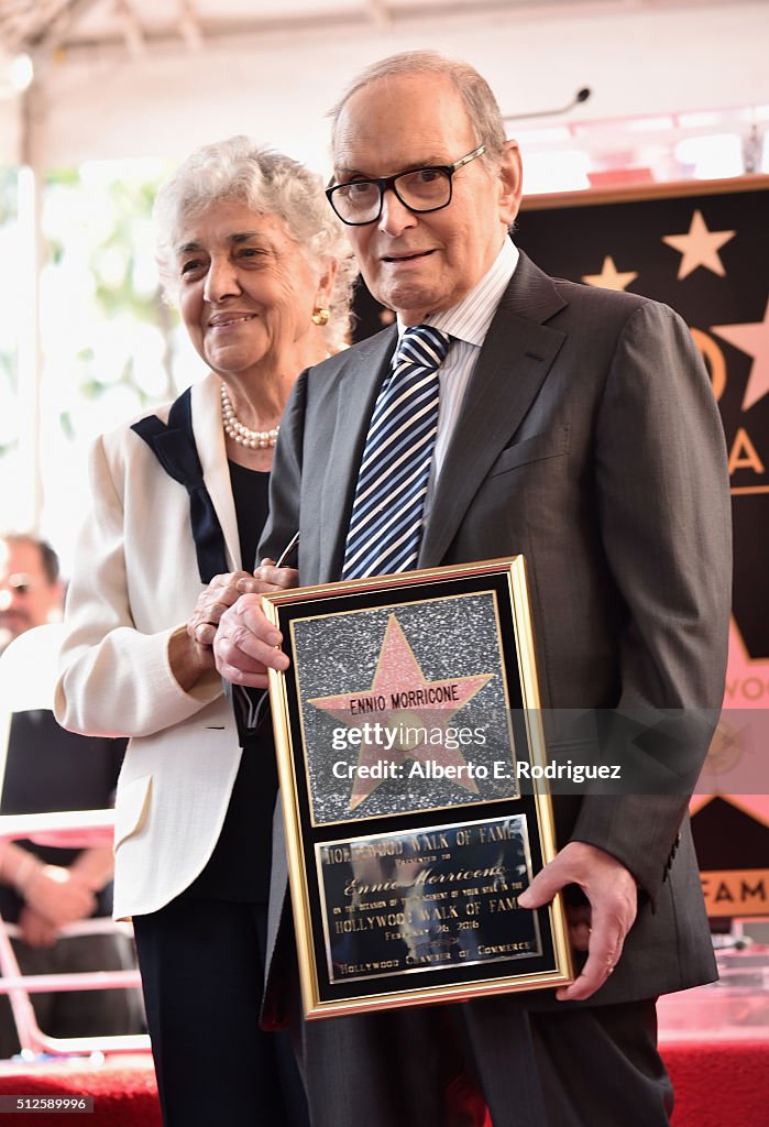 Ennio Morricone Honored With Star On The Hollywood Walk Of Fame