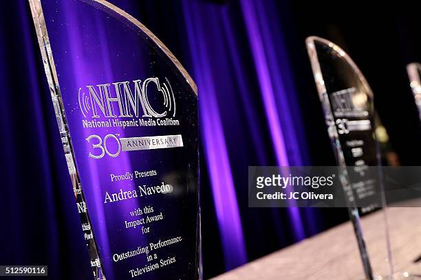 General view of atmosphere during the 19th Annual National Hispanic Media Coalition Impact Awards Gala at Regent Beverly Wilshire Hotel on February...