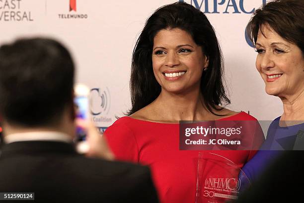 Actress Andrea Navedo attends the 19th Annual National Hispanic Media Coalition Impact Awards Gala at Regent Beverly Wilshire Hotel on February 26,...