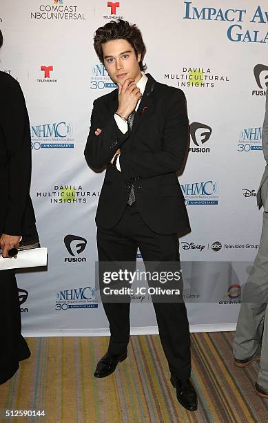 Singer Adam Allende attends the 19th Annual National Hispanic Media Coalition Impact Awards Gala at Regent Beverly Wilshire Hotel on February 26,...