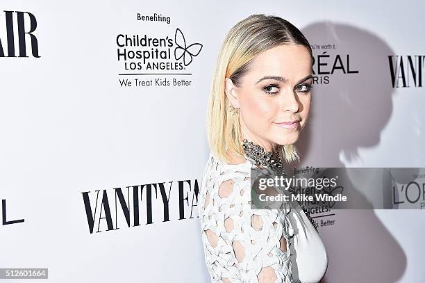 Actress Taryn Manning attends Vanity Fair, L'Oreal Paris, & Hailee Steinfeld host DJ Night at Palihouse Holloway on February 26, 2016 in West...