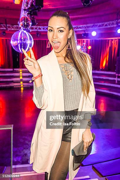 Ronja Hilbig alias Miss Ronja attends the 'Holiday on Ice: Passion' Berlin Premiere Party on February 26, 2016 in Berlin, Germany.