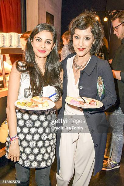 Collien Ulmen-Fernandes and Miriam Pielhau attend the 'Holiday on Ice: Passion' Berlin Premiere Party on February 26, 2016 in Berlin, Germany.