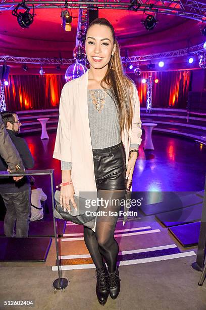 Ronja Hilbig alias Miss Ronja attends the 'Holiday on Ice: Passion' Berlin Premiere Party on February 26, 2016 in Berlin, Germany.