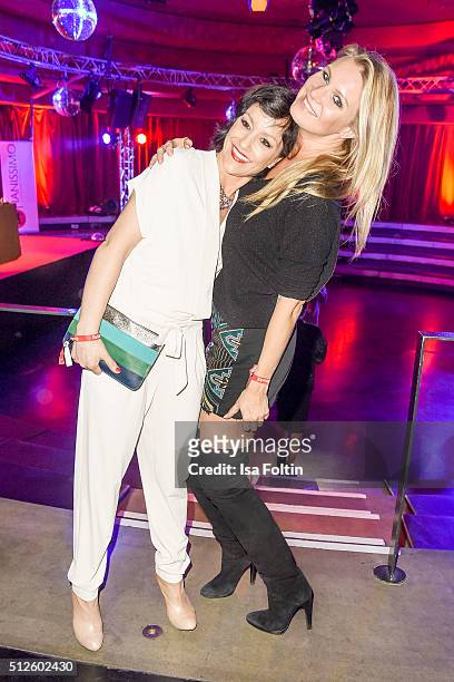 Miriam Pielhau and Magdalena Brzeska attend the 'Holiday on Ice: Passion' Berlin Premiere Party on February 26, 2016 in Berlin, Germany.