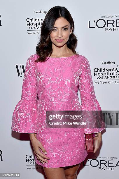 Actress Floriana Lima attends Vanity Fair, L'Oreal Paris, & Hailee Steinfeld host DJ Night at Palihouse Holloway on February 26, 2016 in West...