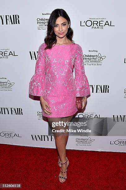 Actress Floriana Lima attends Vanity Fair, L'Oreal Paris, & Hailee Steinfeld host DJ Night at Palihouse Holloway on February 26, 2016 in West...