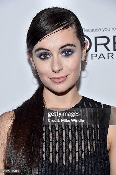 Marta Pozzan attends Vanity Fair, L'Oreal Paris, & Hailee Steinfeld host DJ Night at Palihouse Holloway on February 26, 2016 in West Hollywood,...
