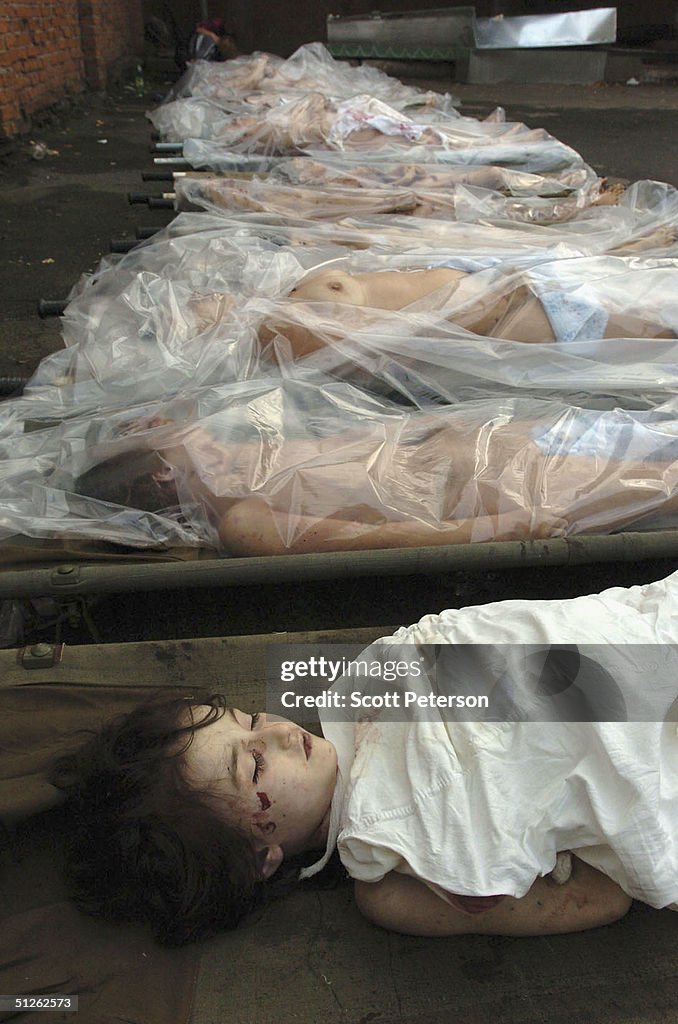 Relatives Identify Dead Children In The City Morgue of Vladikavkaz