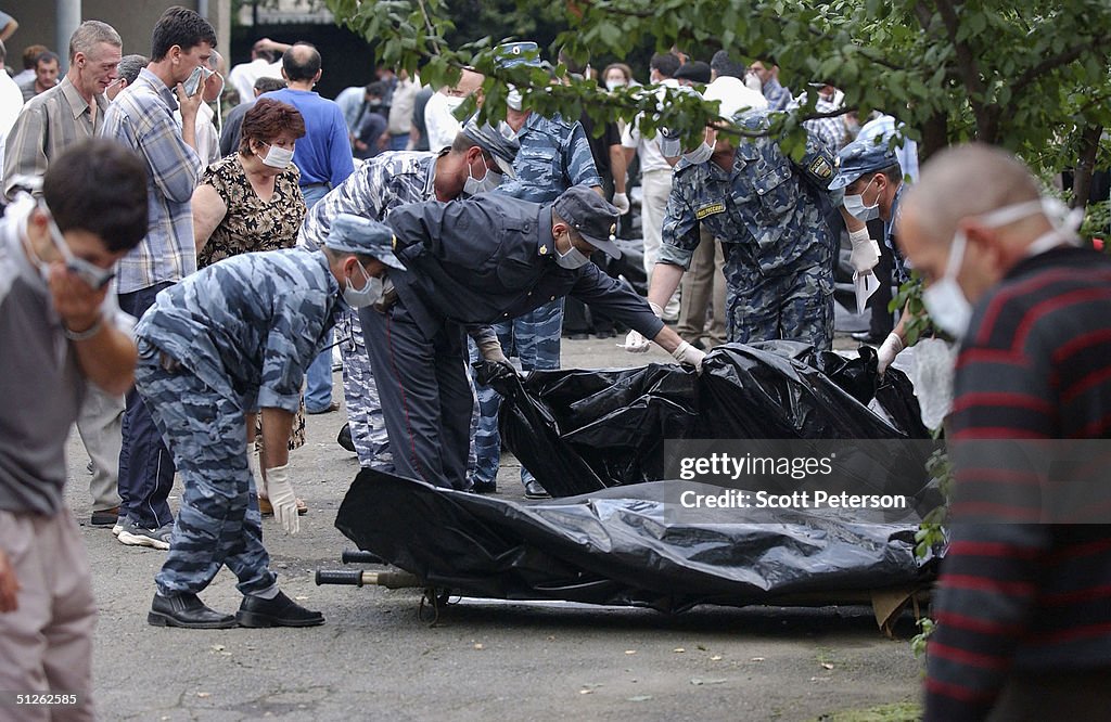 Relatives Identify Dead Children In The City Morgue of Vladikavkaz