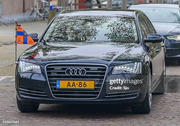 official dutch state car - audi a8 stock pictures, royalty-free photos & images