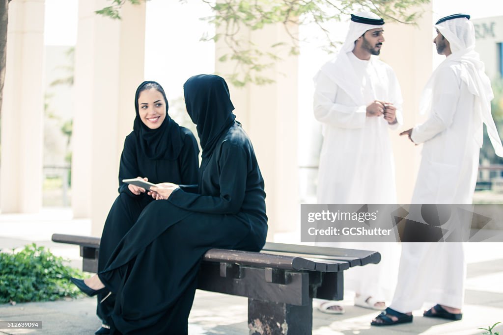 Group of Arab Students at University Campus