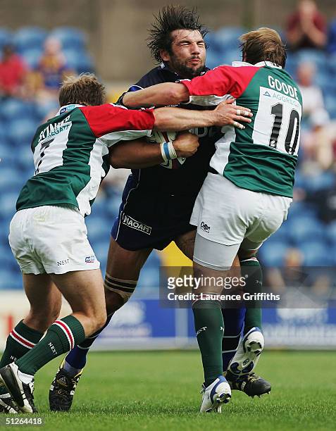 Sebastian Chabal of Sale in action during the Zurich Premiership match between Sale Sharks and Leicester Tigers at Edgley Park on September 5, 2004...