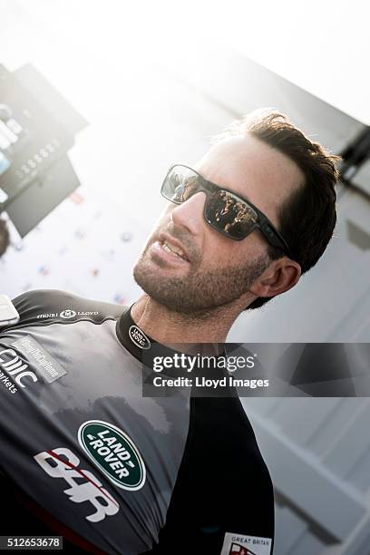 Land Rover BAR skipper by Ben Ainslie of Great Britain shown here ashore during The Louis Vuitton Americas Cup World Series on February 27, 2016 in...